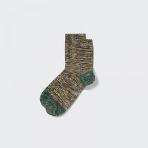 Calcetines Uniqlo Melange Half Hombre Verde Oliva | 691703_PE