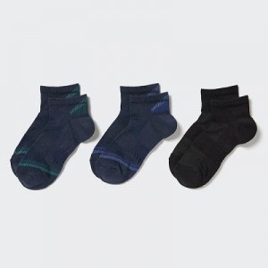 Calcetines Uniqlo Short 3 Pack Mujer Azul Marino | 489126_PE