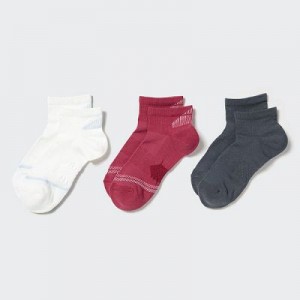 Calcetines Uniqlo Short 3 Pack Mujer Blancas | 910436_PE