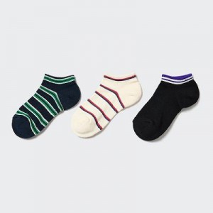 Calcetines Uniqlo Short 3 Pack Niños Azul Marino | 429683_PE