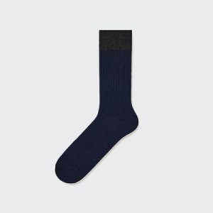 Calcetines Uniqlo Silket Acanalado Hombre Azul Marino | 318297_PE