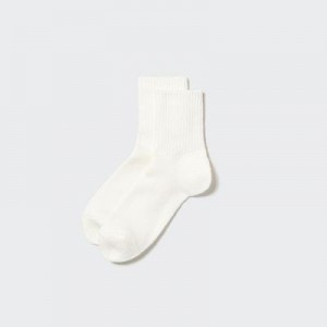 Calcetines Uniqlo Soft Pile Half Hombre Blancas | 792051_PE