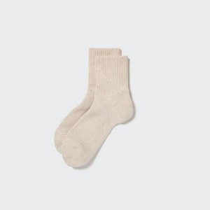 Calcetines Uniqlo Soft Pile Half Hombre Beige | 697803_PE