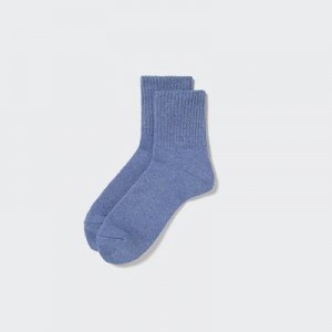 Calcetines Uniqlo Soft Pile Half Hombre Azules | 546037_PE