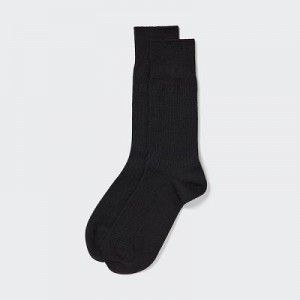 Calcetines Uniqlo Supima® Cotton Pique Hombre Negras | 218569_PE