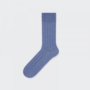 Calcetines Uniqlo Wide-Acanalado Hombre Azules | 724180_PE