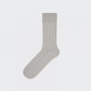 Calcetines Uniqlo Wide-Acanalado Hombre Gris | 408326_PE