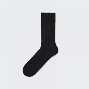 Calcetines Uniqlo Wide-Acanalado Hombre Negras | 208167_PE