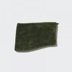 Calentador De Cuello Uniqlo HEATTECH Fluffy Yarn Hombre Verde Oliva | 761098_PE