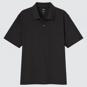 Camisa Polo Uniqlo AIRism Hombre Negras | 859642_PE