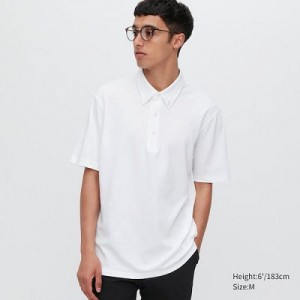 Camisa Polo Uniqlo AIRism Pique Short-Sleeve Hombre Blancas | 940381_PE