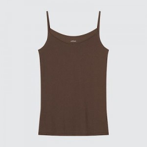 Camiseta Tirantes Uniqlo AIRism Camisole Mujer Marrones | 409268_PE