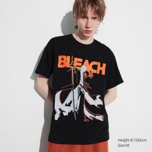 Camiseta Uniqlo BLEACH: Thousand-Year Blood War UT Hombre Negras | 175038_PE