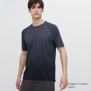 Camiseta Uniqlo DRY-EX Crew Neck Short-Sleeve Mujer Gris | 760351_PE