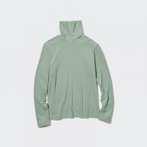 Camiseta Uniqlo HEATTECH Turtleneck Long-Sleeve Mujer Verde | 374169_PE