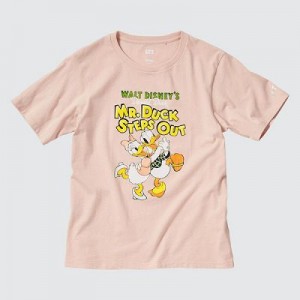 Camiseta Uniqlo Magic For All Classics Short-Sleeve UT Mujer Rosas | 756429_PE