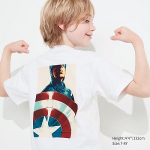 Camiseta Uniqlo Marvel Art Colección by Mondo UT Niños Blancas | 152608_PE