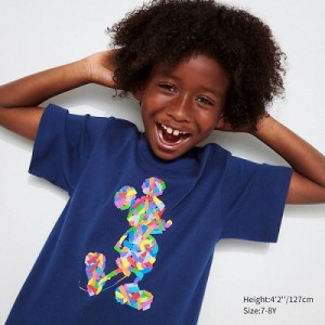 Camiseta Uniqlo Mickey Stands UT Niños Azules | 415078_PE