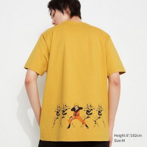 Camiseta Uniqlo NARUTO UT Hombre Amarillo | 649307_PE