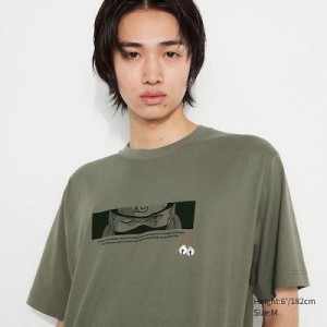 Camiseta Uniqlo NARUTO UT Hombre Verde Oliva | 582306_PE