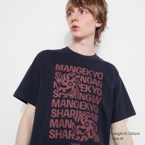 Camiseta Uniqlo NARUTO UT Mujer Azul Marino | 218639_PE