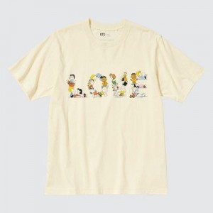 Camiseta Uniqlo PEACE FOR ALL Hombre Amarillo | 356890_PE