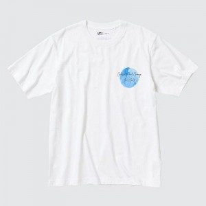 Camiseta Uniqlo PEACE FOR ALL Hombre Blancas | 930246_PE