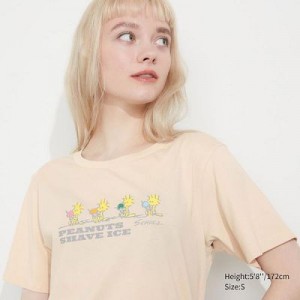 Camiseta Uniqlo Peanuts Hawaii UT Mujer Natural | 718549_PE