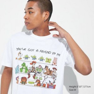 Camiseta Uniqlo Pixar Art UT Hombre Blancas | 960215_PE