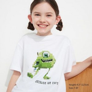 Camiseta Uniqlo Pixar Art UT Niños Blancas | 576194_PE