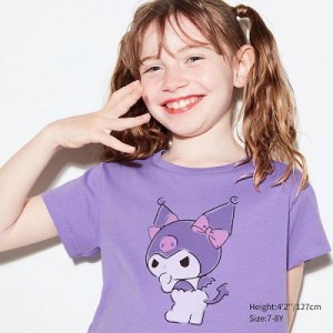 Camiseta Uniqlo Sanrio Characters: Kuromi & My Melody UT Niños Moradas | 925473_PE