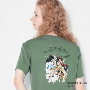 Camiseta Uniqlo The World of CLAMP UT Mujer Verde | 720136_PE