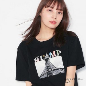 Camiseta Uniqlo The World of CLAMP UT Mujer Negras | 156930_PE