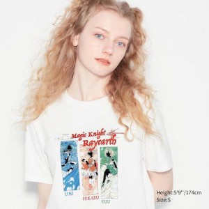 Camiseta Uniqlo The World of CLAMP UT Mujer Blancas | 691540_PE