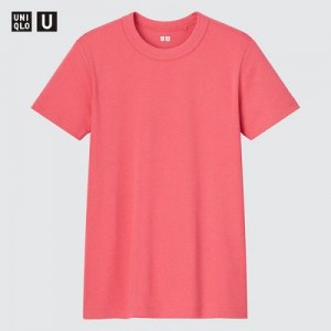 Camiseta Uniqlo U Crew Neck Short-Sleeve Mujer Rojas | 56432_PE