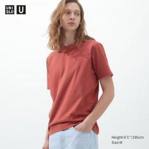 Camiseta Uniqlo U Crew Neck Short-Sleeve Mujer Rojas | 237915_PE