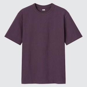 Camiseta Uniqlo U Crew Neck Short-Sleeve Mujer Moradas | 708925_PE