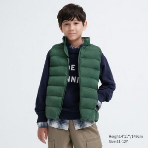 Chaleco Uniqlo PUFFTECH Washable (Warm Acolchado) Niños Verde | 375941_PE