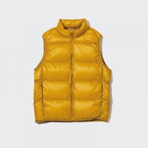 Chaleco de Plumas Uniqlo Ultra Light (Wide Quilt) Hombre Amarillo | 935672_PE