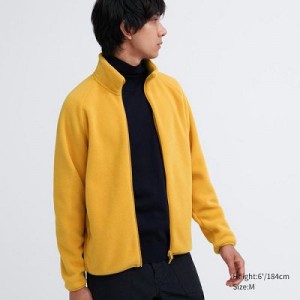 Chaquetas De Lana Uniqlo Long-Sleeve Full-Zip Hombre Amarillo | 62719_PE