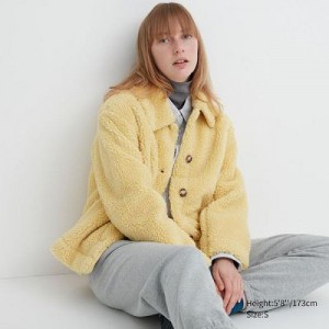 Chaquetas De Lana Uniqlo Pile-Lined Mujer Amarillo | 234109_PE