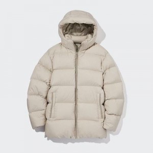 Chaquetas De Plumas Uniqlo Powder Soft Hombre Natural | 721394_PE