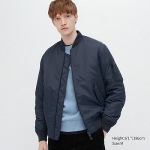 Chaquetas Uniqlo MA-1 Hombre Azul Marino | 147385_PE