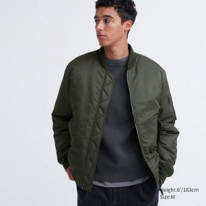 Chaquetas Uniqlo MA-1 Hombre Verde Oliva | 340276_PE