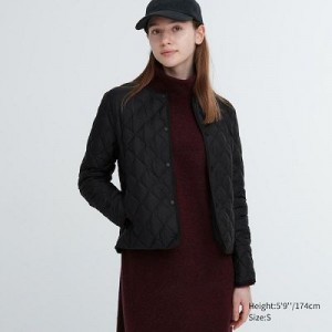 Chaquetas Uniqlo PUFFTECH Acolchado Mujer Negras | 684351_PE