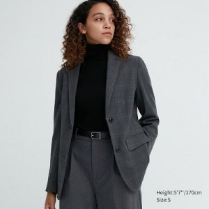 Chaquetas Uniqlo Tailored Mujer Gris | 456871_PE