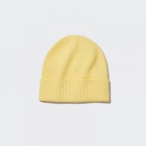 Gorros Uniqlo Cashmere De Punto Mujer Amarillo | 503481_PE