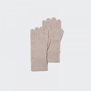 Guantes Uniqlo Cashmere De Punto Mujer Beige | 627015_PE