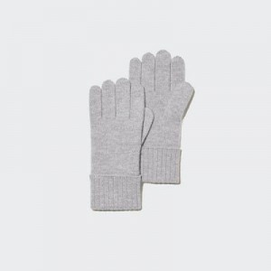 Guantes Uniqlo Cashmere De Punto Mujer Gris | 397640_PE