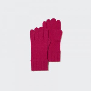 Guantes Uniqlo Cashmere De Punto Mujer Rosas | 651429_PE